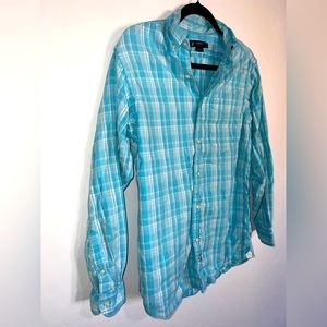 Cremieux Classico Mens Collard Button Up Blouse Med (Small Stain)